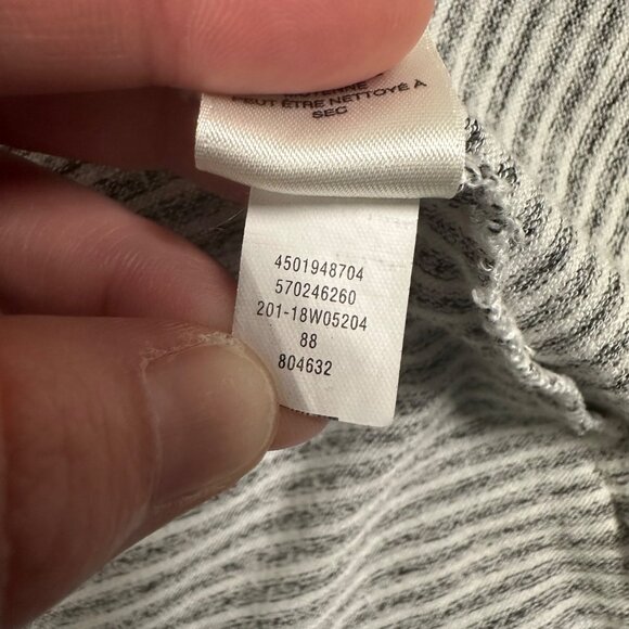 WHBM Small White Black Striped Open Front Long Sleeve Cardigan - Picture 8 of 9